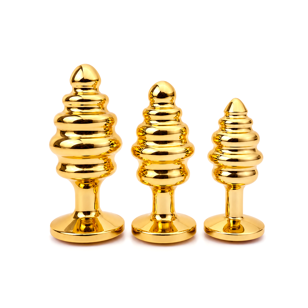 Plug anal - Tree dorado con joya