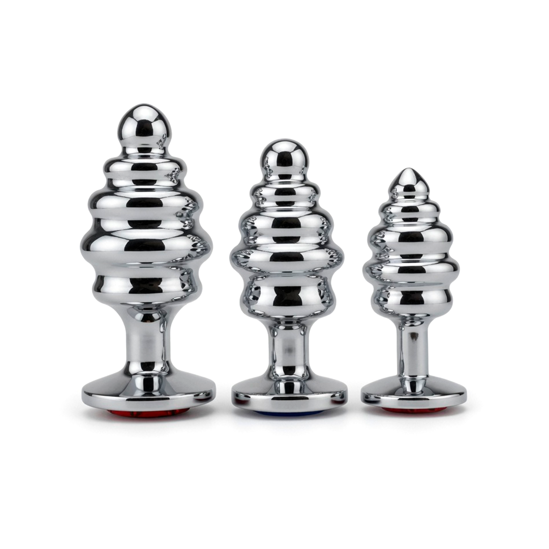 Plug anal - Tree plateado con joya