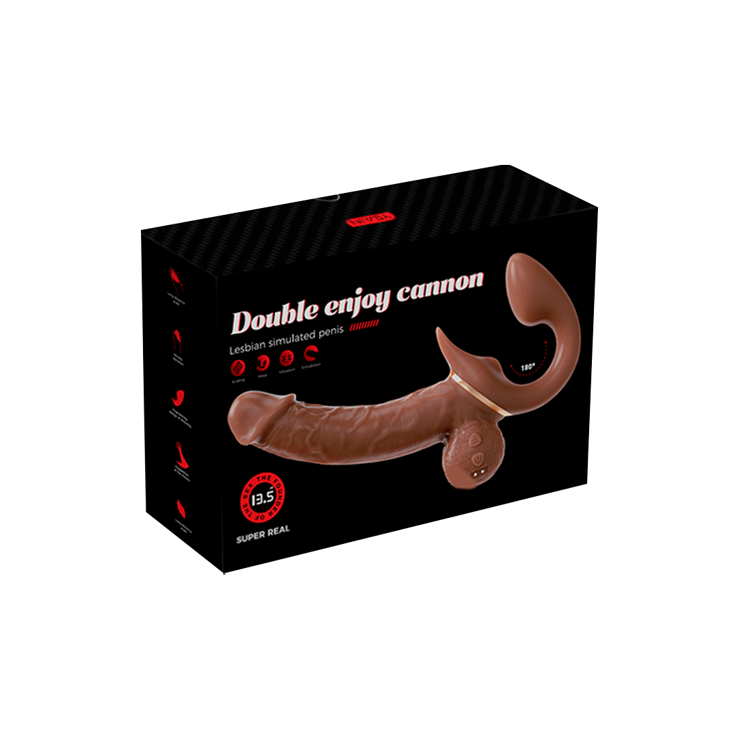 Vibrador realista - Double enjoy cannon